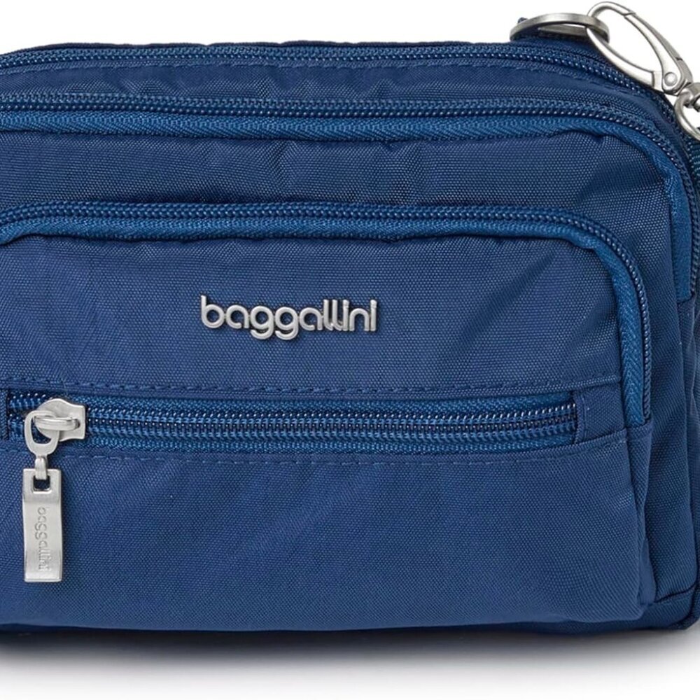 Triple Zip Small Crossbody Bag